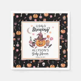 Ein Baby braut Jack-O-Lantern Halloween-Dusche Serviette