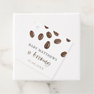 Ein Baby braut Kaffebohnen Paare Shower Geschenkanhänger