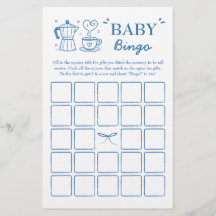 Ein Baby braut Kaffee Baby Bingo Spiel