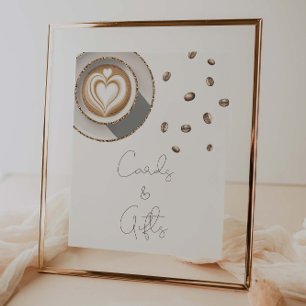 Ein Baby braut Kaffee Baby Duschkarten und Geschen Poster