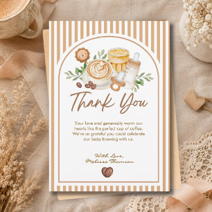 Ein Baby Braut Kaffee Baby Shower Dankeschön   Dankeskarte