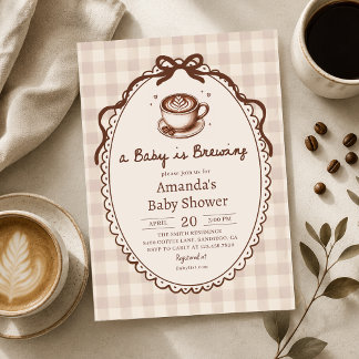 Ein Baby braut Kaffee Baby Shower Einladung