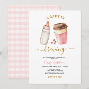 Ein Baby braut Kaffee Baby Shower für Mädchen Einladung
