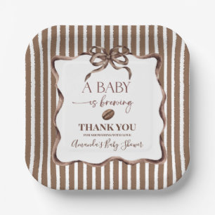 Ein Baby Braut Kaffee Baby Shower Party Pappteller