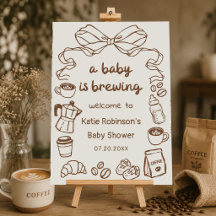 Ein Baby braut Kaffee Baby Shower Willkommen