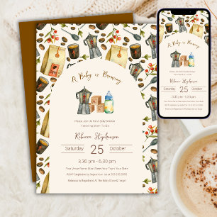 Ein Baby braut Kaffee Espresso-Baby-Party Einladung