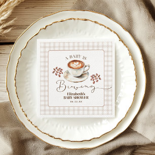 Ein Baby braut Kaffee Motto Baby Shower Serviette