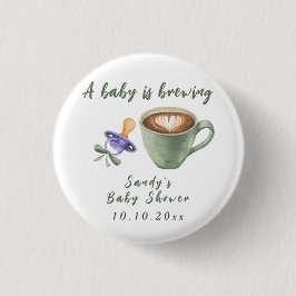 Ein Baby braut Kaffee Schnuller Bogen Baby-Party Button