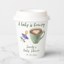 Ein Baby braut Kaffee Schnuller Bogen Baby-Party Pappbecher
