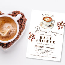 Ein Baby braut Kaffee Thema Baby Shower