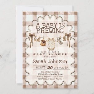 Ein Baby braut Kaffeebohnen-Baby-Party Einladung