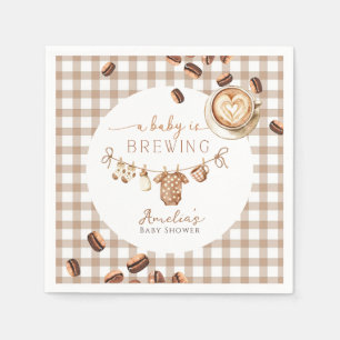 Ein Baby braut Kaffeebohnen-Baby-Party  Serviette