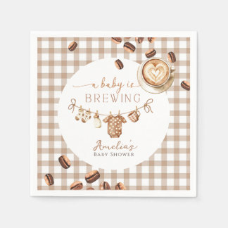 Ein Baby braut Kaffeebohnen-Baby-Party Serviette