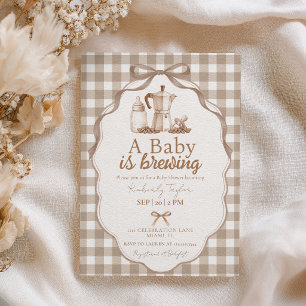 Ein Baby braut Kaffeekanne Bean Baby-Party Einladung
