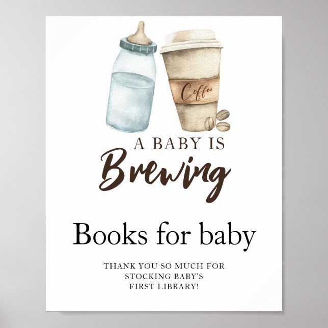 Ein Baby braut Kaffeemilch Bücher für das Baby Poster (Vorne)