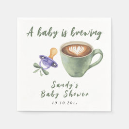 Ein Baby braut Kaffeeschuckser-Schleife Baby-Party Serviette