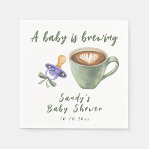 Ein Baby braut Kaffeeschuckser-Schleife Baby-Party Serviette