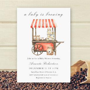 Ein Baby braut Kaffeewagen-Baby-Party Einladung