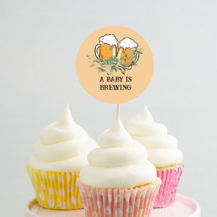 Ein Baby braut Kuchentoppers Runder Aufkleber