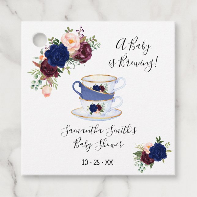 Ein Baby braut Marinebadewanne Geschenkanhänger (Vorderseite)