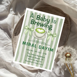 Ein Baby braut Matcha-Baby-Party  Einladung