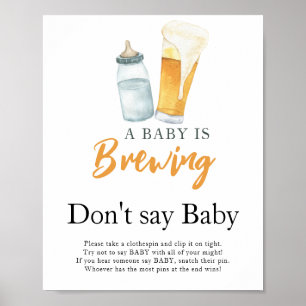 Ein Baby braut Milch Sag nicht, Baby Poster