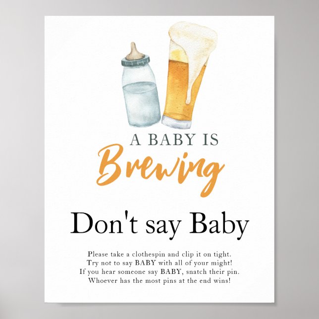 Ein Baby braut Milch Sag nicht, Baby Poster (Vorne)