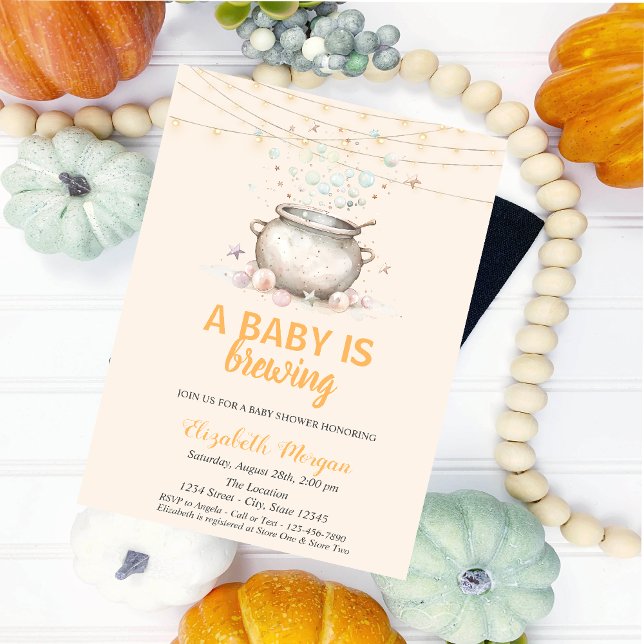 Ein Baby braut Niedliche Halloween-Kinderdusche Einladung (Von Creator hochgeladen)