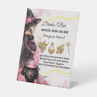 Ein Baby braut Pink Halloween Baby Shower Sockelschild