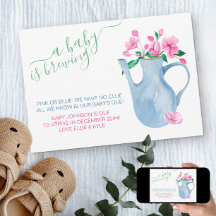 Ein Baby braut - Pink oder Blau - Schwangerschafts Ankündigung
