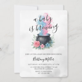 Ein Baby braut rosa und blaue Kessel Einladung