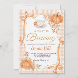 Ein Baby braut sich Baby Shower Einladung | Herbst