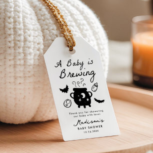 Ein Baby braut sich Halloween Baby Shower Geschenkanhänger