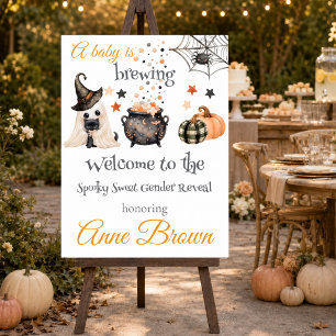 Ein Baby braut sich Halloween-Willkommensposter Poster