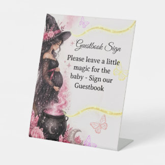 Ein Baby braut sich Pink Halloween Baby Shower Sockelschild
