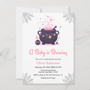 Ein Baby braut sich zusammen Halloween-Baby-Party Einladung