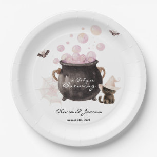 Ein Baby braut sich zusammen Halloween-Baby-Party Pappteller