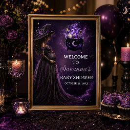 Ein Baby braut sich zusammen Hexen-Baby-Shower-Wil Poster