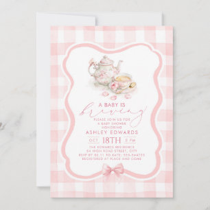 Ein Baby braut sich zusammen Mädchen Baby Shower P Einladung