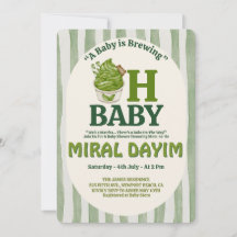 Ein Baby braut sich zusammen "Oh Baby" Matcha Baby
