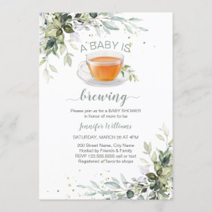 Ein Baby braut Tea Party Babydusche Einladung