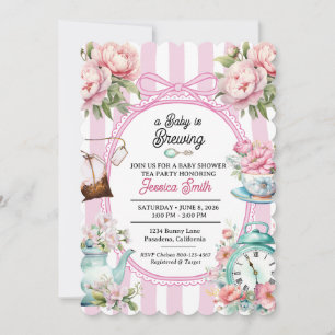 Ein Baby braut Tee Baby Shower Vintage Floral  Einladung
