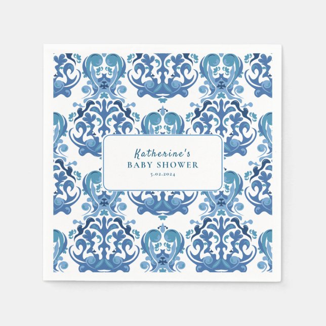 Ein Baby braut Tee Party Blumenbaby Dusche Serviette (Vorderseite)