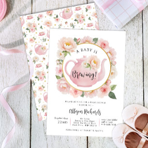 Ein Baby braut Tee-Party-Dusche laden Einladung