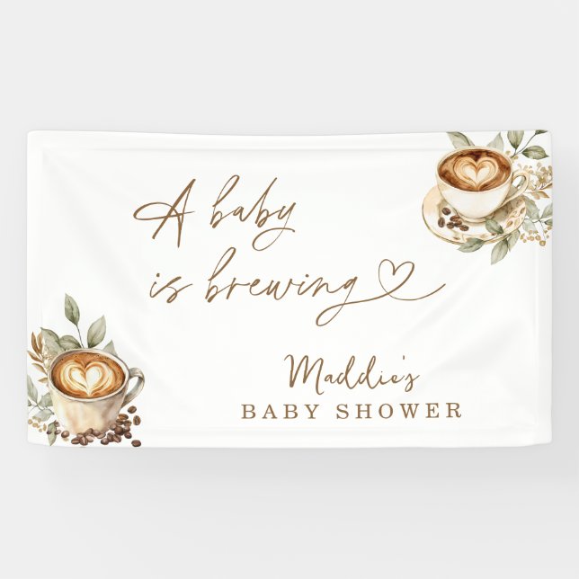 Ein Baby brütet Begrüßungsbanner | Kaffee Banner (Horizontal)