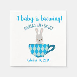 Ein Baby brütet Blue Teacup Baby Boy Dusche Serviette