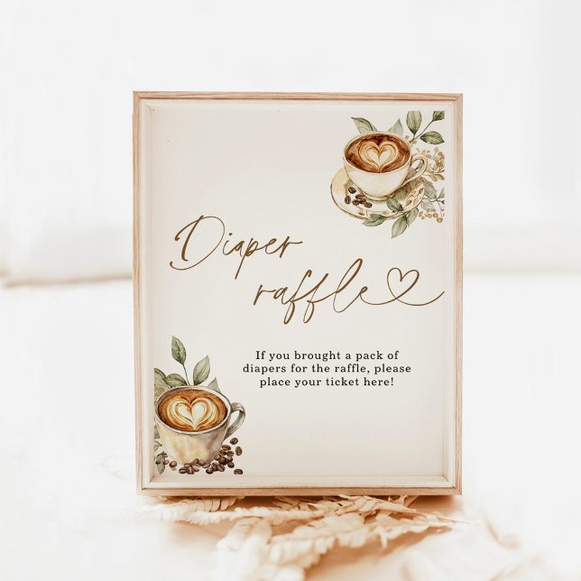 Ein Baby brütet das Windeln-Raffelzeichen | Kaffee Poster (Von Creator hochgeladen)