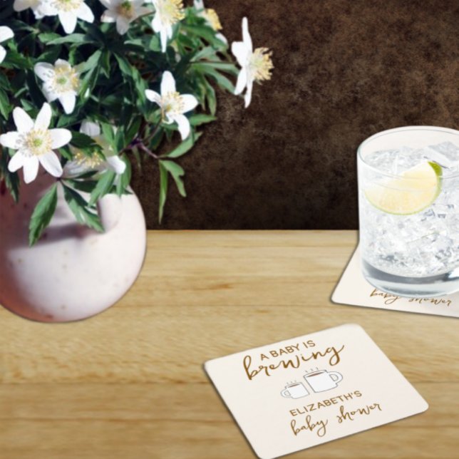 Ein Baby brütet eine Babydusche Rechteckiger Pappuntersetzer (Von Creator hochgeladen)