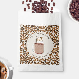Ein Baby brütet Eiskaffee Bohnen Babydusche Geschenktütchen
