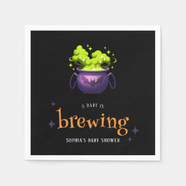 Ein Baby brütet gerade eine Halloween-Kinderdusche Serviette